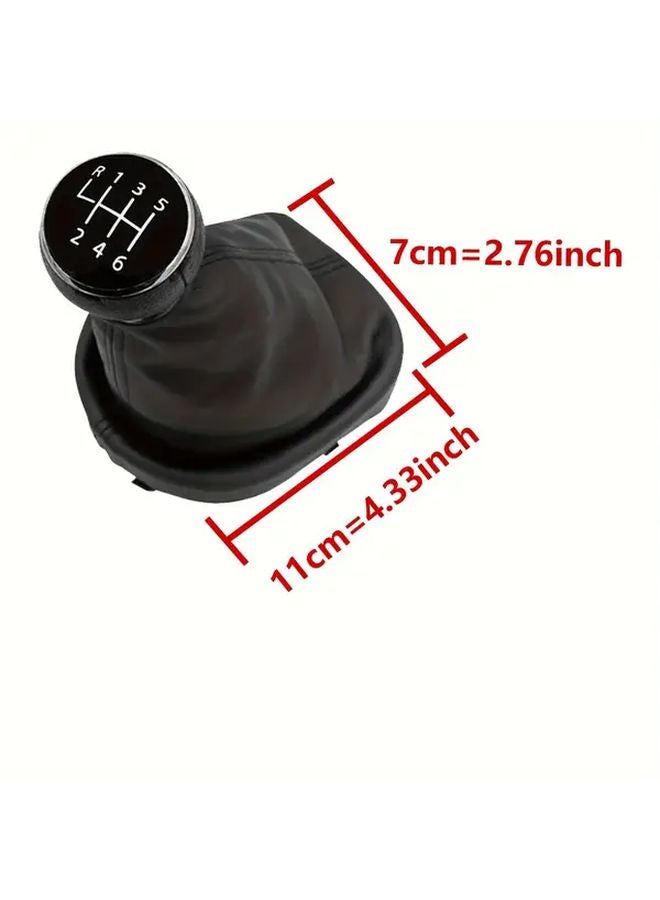 Leather ABS Plastic Gear Shift Knob Cover For VW Caddy 2 Touran 2004 2009 6 Speed - Image 5